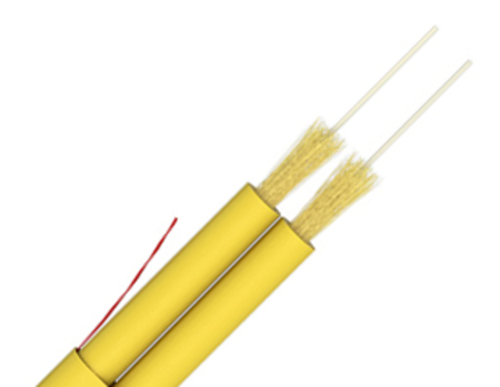 2FO (1x2) Drop Flex Tube Fiber Optic Cable SM G.652.D LSZH Yellow
