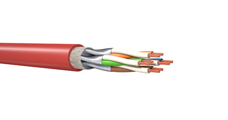  Cable de par trenzado MegaLine® F6-90 S/FTP Flex Cat.7 rojo