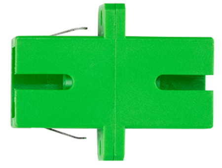SC/APC Adaptador Fibra Óptica Simplex SM com Flange Verde ZU00103