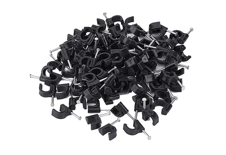 Nail Cable Clips 10mm Black