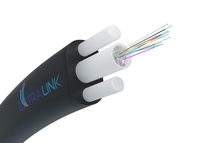 Câble à fibre optique à tube central aérien 12FO (12X1) OS2 G.652.D LSZH noir