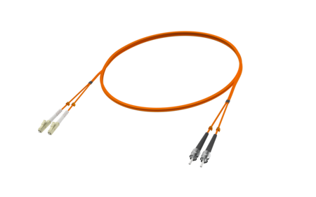 Patch Cord Fibra duplex LC/PC-ST/PC OM2 G.651.1 2mm 5m laranja