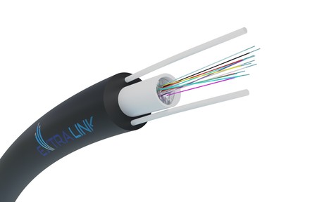 Cable aéreo de fibra óptica de tubo suelto 24FO (24X1) OS2 G.652.D PE negro