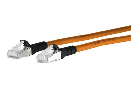 Cat 6A RJ45 Ethernet Cable Patch Cord AWG 26 7.0 m orange-black