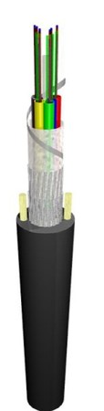 Câble à fibre optique 72FO (6x12) Duct + ADSS Flex Tube SM G.652.D MIX XPC19 CCZ