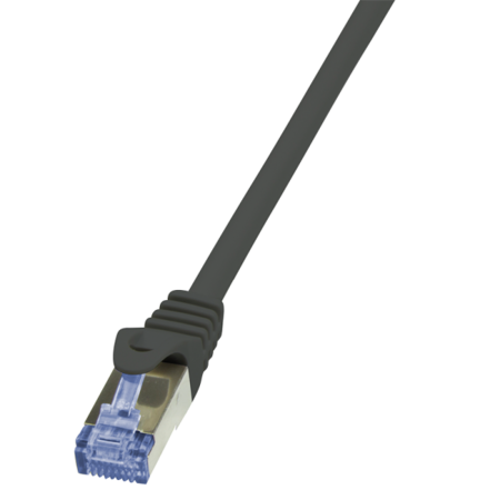 Patch Cable Cat.6A S/FTP  PrimeLine AWG27 PIMF LSZH black 0,50m - CQ3023S