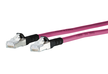 Cat 6A RJ45 Ethernet Cable Patch Cord AWG 26 3.5 m violet-black