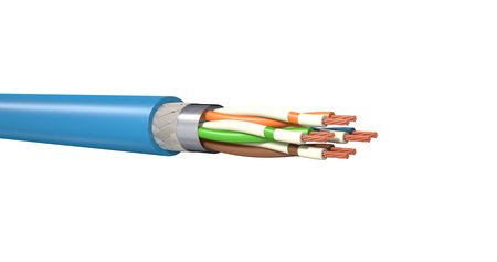 Twisted-Pair-Kabel MegaLine® D1-20 SF/UTP Flex Cat.5 blau