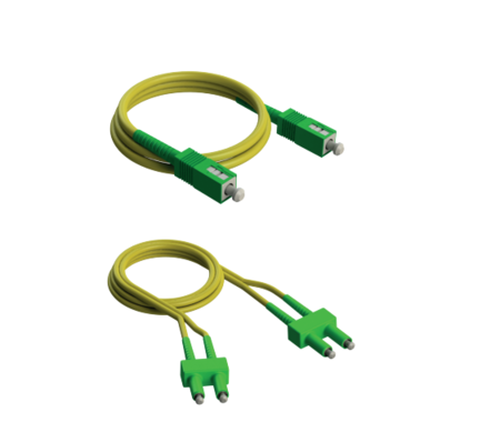 Câble de raccordement à fibre optique SC/UPC - SC/APC, duplex monomode, 2 mètres