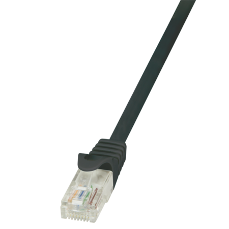 Cable de conexión U/UTP Cat.6 negro EcoLine de 1 m - CP2033U