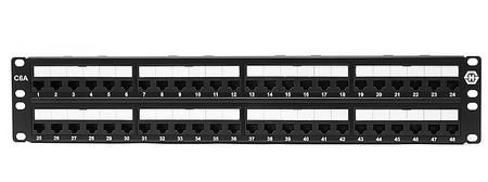 2U 48 Ports Cat6A Patch Panel Punch Down 