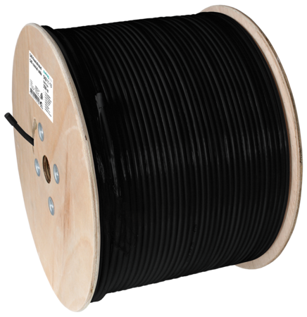 Coaxial Cable 75Ω RG11 Class A++ CATV SAT 85% Braiding Fca Jacket PE Black 300m SKB01113