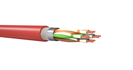 Twisted-Pair-Kabel MegaLine® D1-20 SF/UTP Flex Cat.5 rot