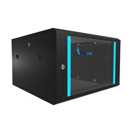 Extralink 6U 600x600 Black | Rackmount cabinet | wall mounted