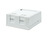 Surface mount box, 66 x 71mm, office white, 2 ports