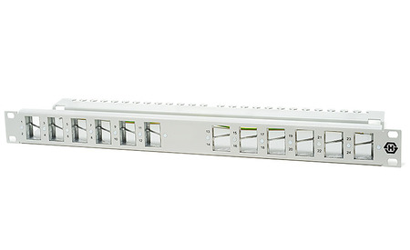 1U 24 Ports Cat6/6A Patch Panel Flipped to 2 Sides 