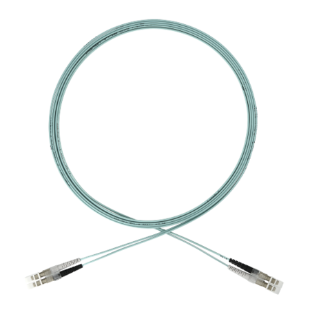 LC/PC-LC/PC  Fiber Patch Cord Duplex OM4 G.651.1 0.9mm 5m LSZH Turquoise