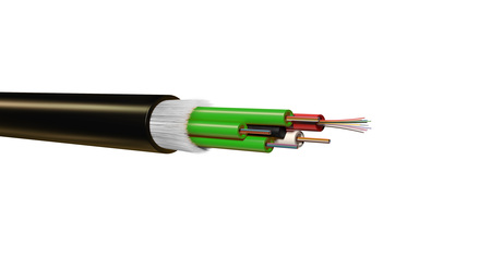 4FO (1x4) Indoor/Outdoor Direct Buried Central Tube Fiber Optic Cable MM OM4 Anti Rodent 2500N U-DQ(ZN)BH PVP Eca Black