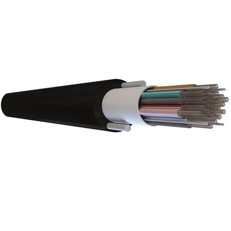 72FO (6X12) Duc+ADSS Cable de fibra óptica de tubo blando OS2 G.652.D Negro