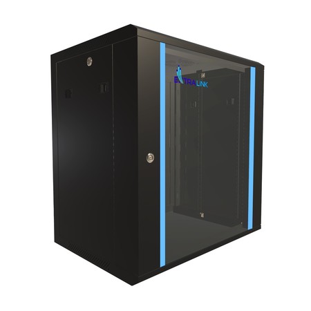Extralink 12U 600x450 Black | Rackmount cabinet | wall mounted