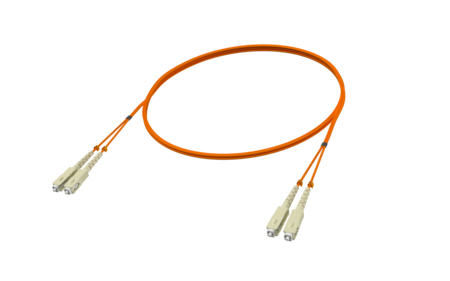 Patch Cord Fibra duplex SC/PC-SC/PC OM2 G.651.1 2.8mm 1m laranja