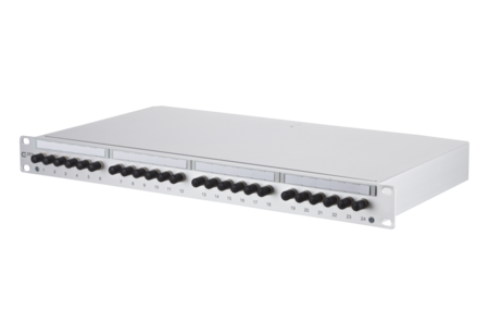 OpDAT PF FO Patch Panel splice 24xST-S (metal) OS2 gray