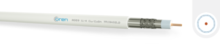 Cable Coaxial RG59 Mini Trishield HD-083 (0,8/3,7) Mini-Coax