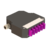 DIN-Schienenabschlussbox | 6 LC Quad | DP7 | Multimode OM4 LC/UPC Violett