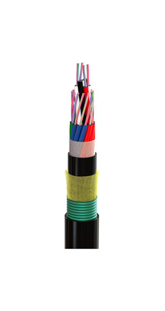 128FO (16x8) Direct Burial Loose Tube Fiber Optic Cable SM G.652.D Rodent and Mechanical Protection
