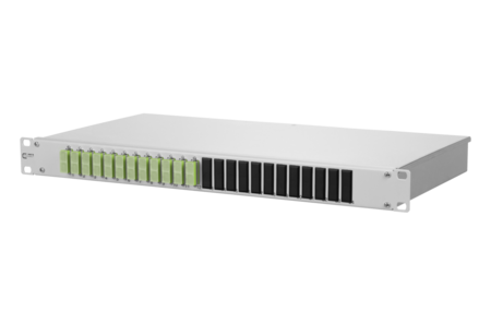 OpDat fix empalme del panel de conexión FO 12xSC-D (verde lima) OM5 gris