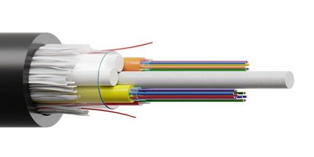 432FO (36X12) Conducto Tubo suelto Cable de fibra óptica OS2 G.652.D PE dieléctrico sin blindaje negro