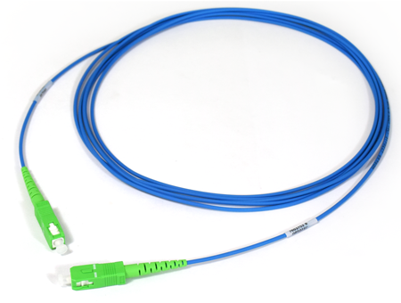 SC/APC-SC/APC Fiber Patch Cord Simplex OS2 G.652.D 2.0mm 0.3m LSZH Blue
