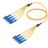 8FO LC/UPC-LC/UPC Cable de fibra preterminado OS2 G.657.A2 3.0mm 10m Amarillo