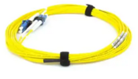2FO LC/UPC Pre-Terminated Fiber Cables Duplex OS2 G.657.A1 4.0mm   Type B - Reverse  3m  OFNP Yellow