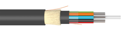 24FO (2x12) Cable de fibra óptica de tubo suelto ADSS SM G.657.A1 dieléctrico sin blindar