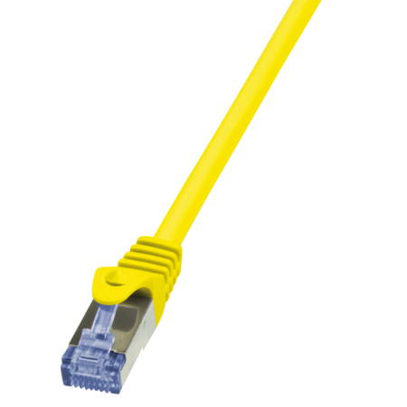 Cable de conexión S/FTP PrimeLine AWG27 PIMF LSZH amarillo 1,00 m, Cat.6A, CQ3037S
