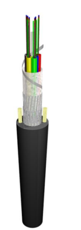 Cable de fibra óptica universal de tubo flexible 48FO (8X6) OS2 G.657.A2 de tramo corto (<180 m)