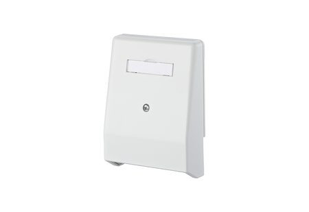 OpDAT Optic Wall Outlet 4 UP unequipped simplex pure white