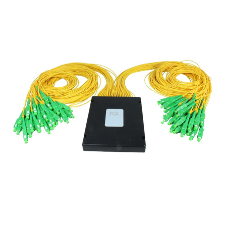 1x64 PLC Splitter, CONNECTICO, Black Box (18x120x140), G.657A, 2mm, 1m, SC/APC