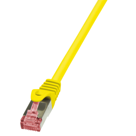 Cable de conexión Cat.6 S/FTP PrimeLine AWG27 PIMFLSZH amarillo de 5 m - CQ2077S