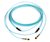 24FO MPO-F/UPC-MPO-F/UPC Pre-Terminated Fiber Trunk Cable MM OM4 Type A - Straight 15m Aqua