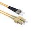 SC/UPC-ST/APC  Fiber Patch Cord Duplex MM OM2 1m Orange