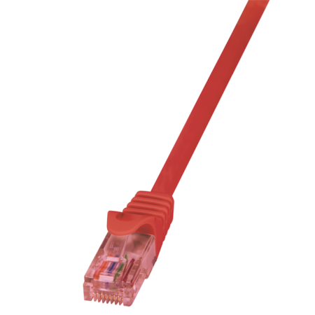 Cable de conexión U/UTP PrimeLine AWG24 LSZH rojo 2,00 m - CQ2054U