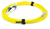 2FO LC/UPC Pre-Terminated Fiber Cables Duplex OS2 G.657.A1 4.0mm   Type B - Reverse  21m OFNP Yellow