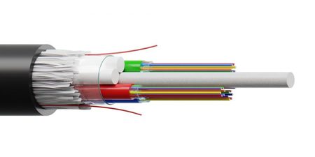 72FO (6X12) conduit tube lâche câble fibre optique OS2 G.652.D PE diélectrique noir non blindé