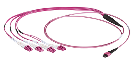 8FO LC/PC-MPO-F Pre-Terminated Fiber Cable MM OM5 2m