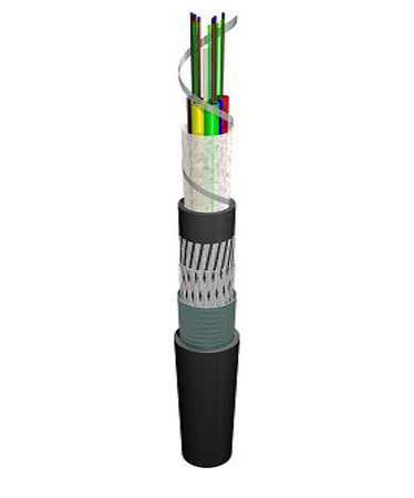 Cable de Fibra Óptica 72FO (6x12) Tubo Flexible Directamente Enterrado SM G.652.D LSZH Anti-Roedor y Blindado Metálico