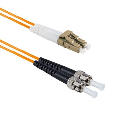 ST/UPC-LC/APC Fiber Patch Cord Duplex MM OM2 1m Orange