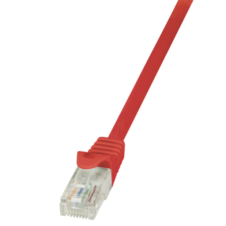 Cable de conexión U/UTP Cat.6 rojo 0,50 m EconLine - CP2024U