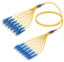 12FO SC/UPC-LC/UPC Câble à Fibre Optique Pré-Terminé OS2 G.657.A2 3.0mm 10m Yellow
